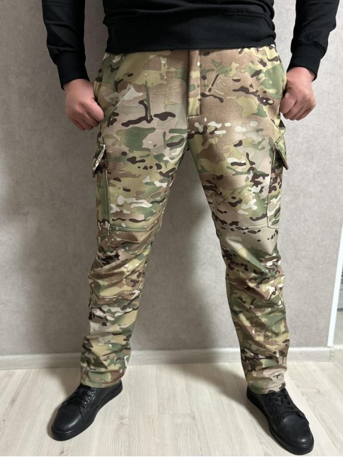 Штани тактичні мультикам "Агрессор" Soft-Shell на флісі