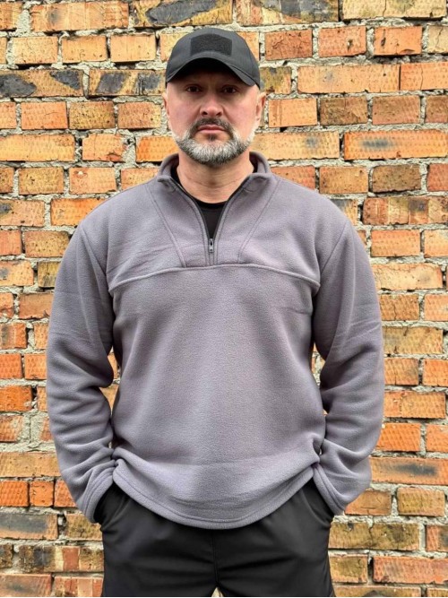 Базова тактична флісова кофта сіра