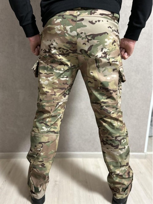Штани тактичні мультикам "Агрессор" Soft-Shell на флісі