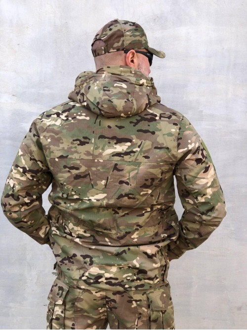 Парка тактична мультикам весняна ріпстоп