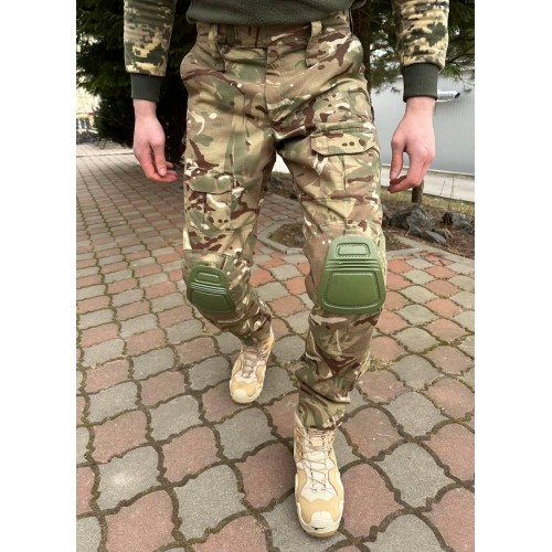 Штани мультикам ріпстоп демісезон з наколінниками