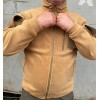 Флісова кофта койот з капюшоном v2