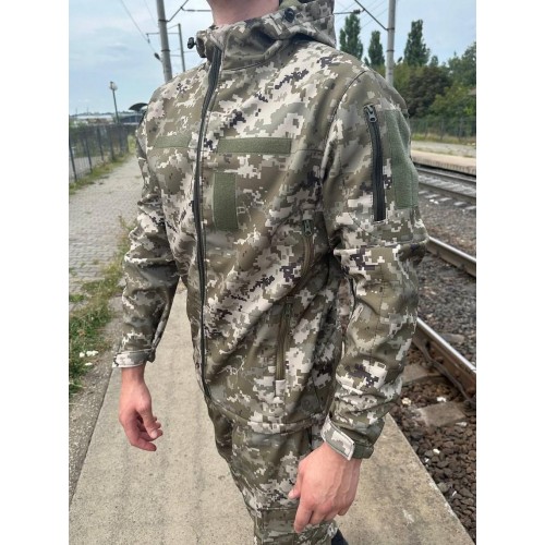 Куртка софтшел піксель v2