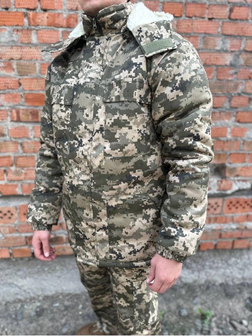 Бушлат піксель на хутрі зимовий Бушлат піксель на хутрі зимовий