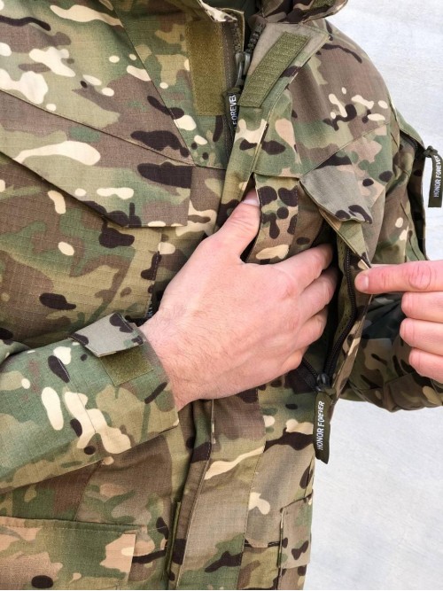 Парка тактична мультикам весняна ріпстоп