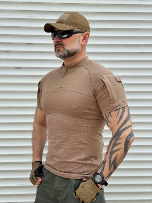 Убакс тактичний бойова сорочка з коротким рукавом ESDY Tactical Frog T-Shirt Койот