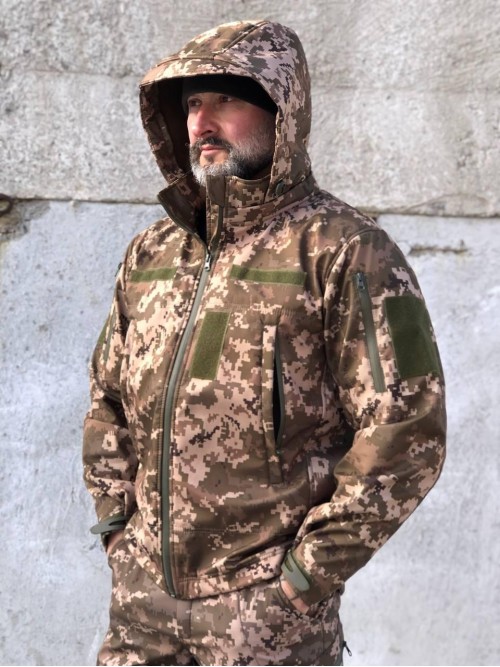 Костюм тактичний піксель Soft Shell демісезон