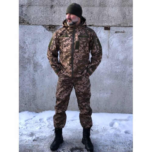 Костюм тактичний піксель Soft Shell демісезон