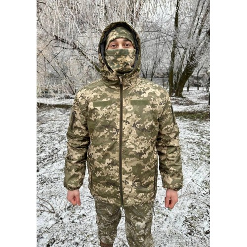 Бушлат піксель з знімним хутром v3