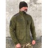 Флісова кофта олива з плащівкою