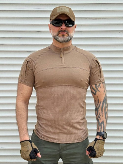 Убакс тактичний бойова сорочка з коротким рукавом ESDY Tactical Frog T-Shirt Койот