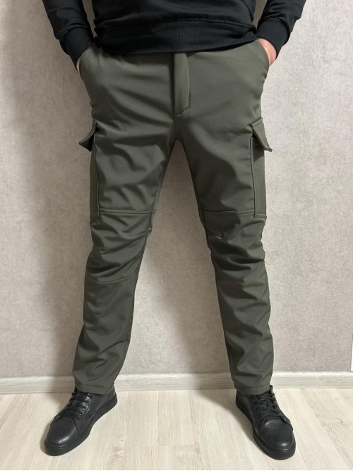 Штани тактичні хакі "Агрессор" Soft-Shell на флісі