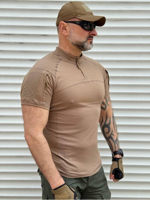 Убакс тактичний бойова сорочка з коротким рукавом ESDY Tactical Frog T-Shirt Койот