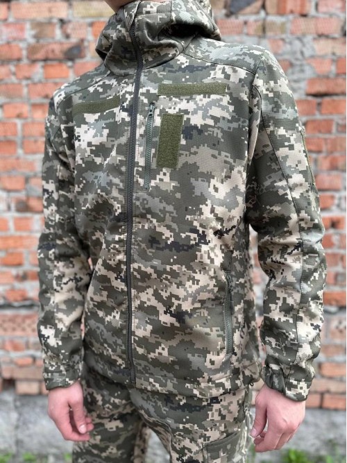 Куртка софтшел піксель v4