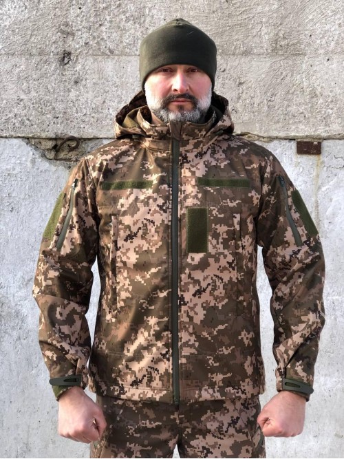 Костюм тактичний піксель Soft Shell демісезон