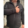 Флісова кофта чорна з капюшоном v2
