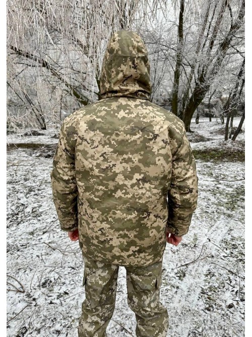 Бушлат піксель з знімним хутром v3