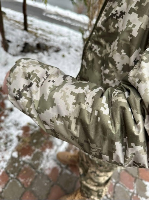 Бушлат піксель з знімним хутром