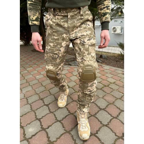 Штани піксель ріпстоп демісезон з наколінниками
