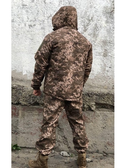 Костюм комбінезон + куртка Soft Shell піксель зимовий Костюм комбінезон + куртка Soft Shell піксель зимовий