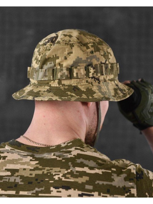 Панама тактична піксель ріпстоп з липучкою