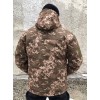 Тактична зимова куртка з капюшоном Soft Shell піксель