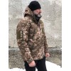 Тактична зимова куртка з капюшоном Soft Shell піксель