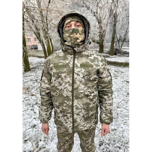 Бушлат піксель з знімним хутром v2