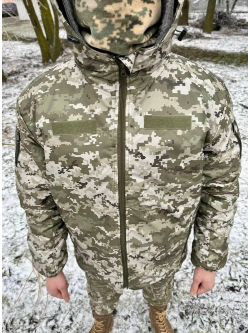 Бушлат піксель з знімним хутром v2