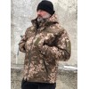 Тактична зимова куртка з капюшоном Soft Shell піксель