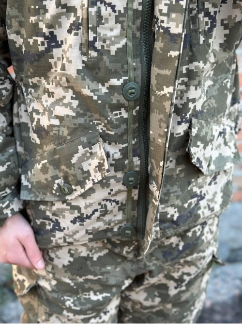 Теплий костюм Горка піксель на флісі