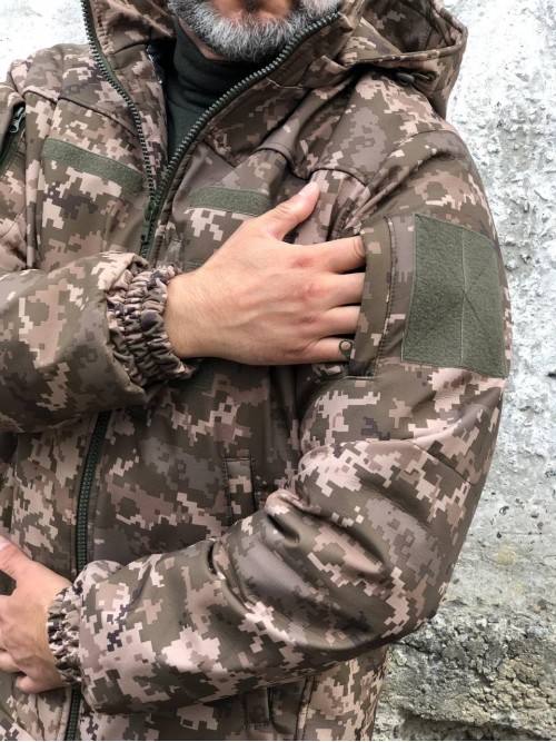 Зимова водонепроникна куртка Soft Shell піксель