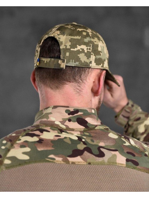 Бейсболка піксель ріпстоп з липучкою Бейсболка піксель ріпстоп з липучкою