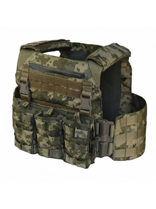 Плитоноска MOLLE MM-14 з підсумками для магазинів піксель Плитоноска MOLLE MM-14 з підсумками для магазинів піксель