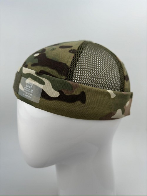 Doker- cap, з сіткою. Кепка без козирка з сіткою та липучкою Піксель, Мультикам, Хакі
