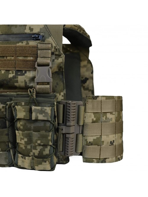 Плитоноска MOLLE MM-14 з підсумками для магазинів піксель