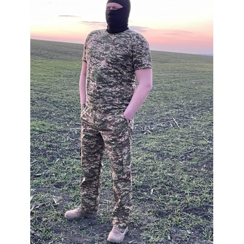Комплект штани тактичні ріп стоп НГУ "Хижак" та футболка військова "Хижак"