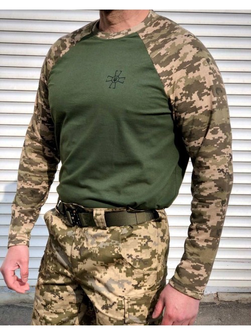 Реглан тактичний з гербом піксель + хакі ХБ Реглан тактичний з гербом піксель + хакі ХБ