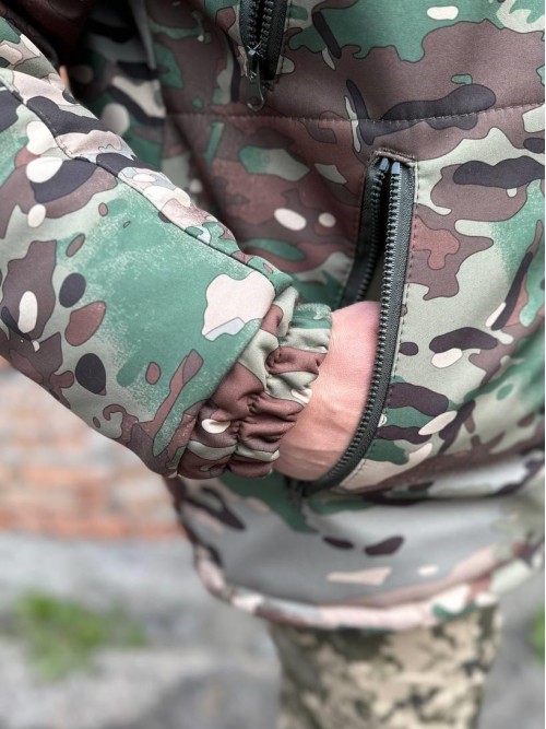Тепла водонепроникна куртка мультикам Soft Shell з утепленням Omni-Heat