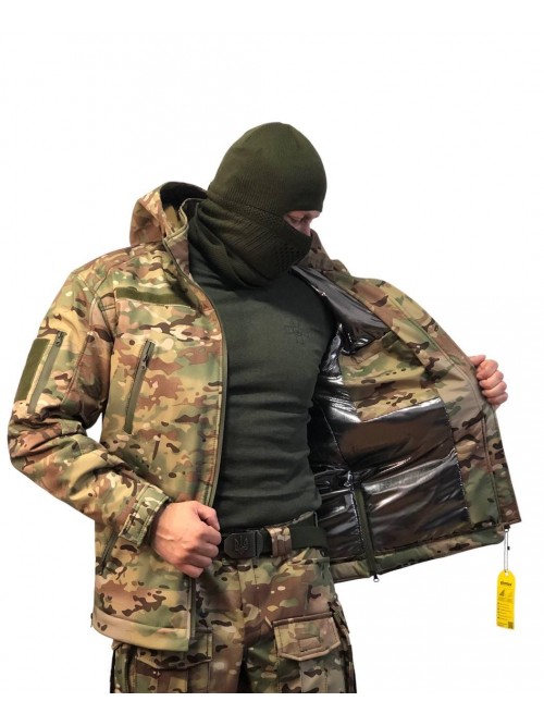 Куртка зимова тактична мультикам slimtex / omni-heat.