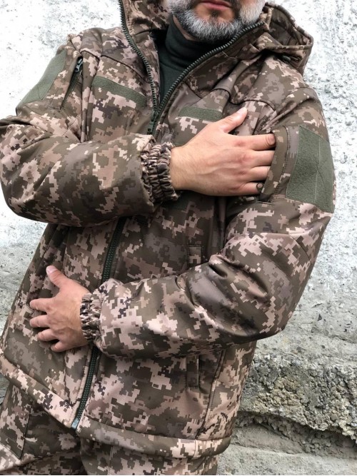 Зимова водонепроникна куртка Soft Shell піксель