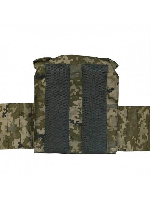 Плитоноска MOLLE MM-14 з підсумками для магазинів піксель