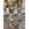 Теплі штани мультикам ріпстоп на флісі з наколінниками