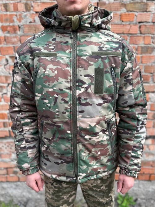 Тепла водонепроникна куртка мультикам Soft Shell з утепленням Omni-Heat
