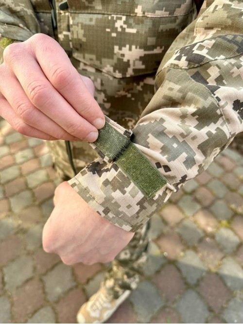 Куртка піксель ріпстоп на флісі