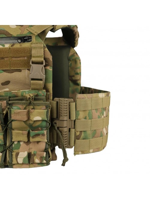 Плитоноска MOLLE Multicam з підсумками для магазинів мультикам