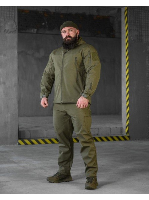 Тактичний костюм Soft Shell Олива