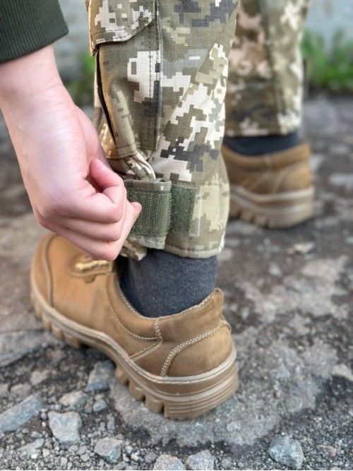 Теплі штани піксель ріпстоп на флісі з наколінниками Теплі штани піксель ріпстоп на флісі з наколінниками