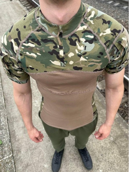 Убакс тактичний бойова сорочка з коротким рукавом ESDY Tactical Frog T-Shirt Multicam