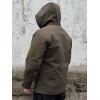 Зимова тактична куртка Soft Shell з утепленням Omni-Heat олива